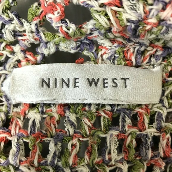 Nine West Womens Multi Colored Open Front Long Sleeve Cardigan Sweater Size M - Picture 5 of 5